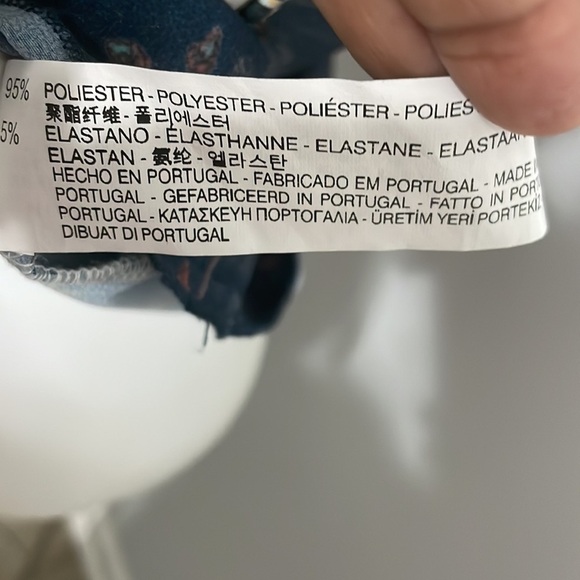 Zara Blue and White Geometric Crop Size S - Picture 6 of 6